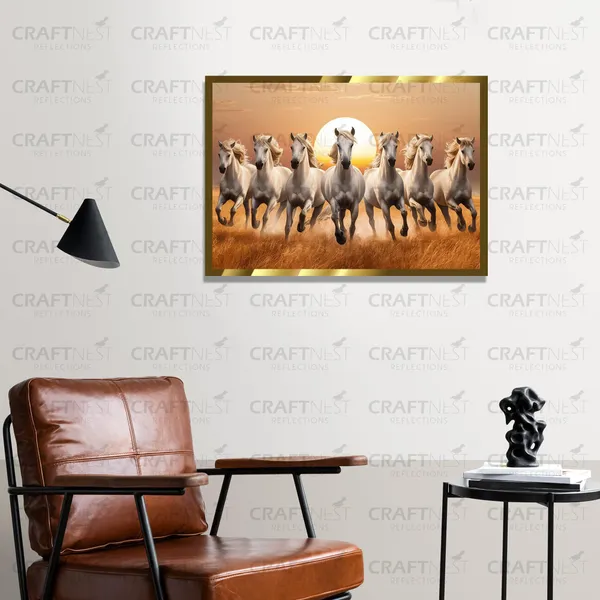 Craftnest_Reflections_Seven_Horses_Vastu_Frame_Running_Horse_Engineered_Wood_Wall_Art_Frame_Suitable_For_Home_Decoration_Bed_Room_Office_Wall_Decor_No_Front_Mirror