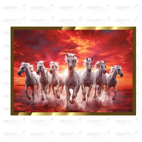 Craftnest_Reflections_Seven_Horses_Vastu_Frame_Running_Horse_Engineered_Wood_Wall_Art_Frame_Suitable_For_Home_Decoration_Bed_Room_Office_Wall_Decor_No_Front_Mirror