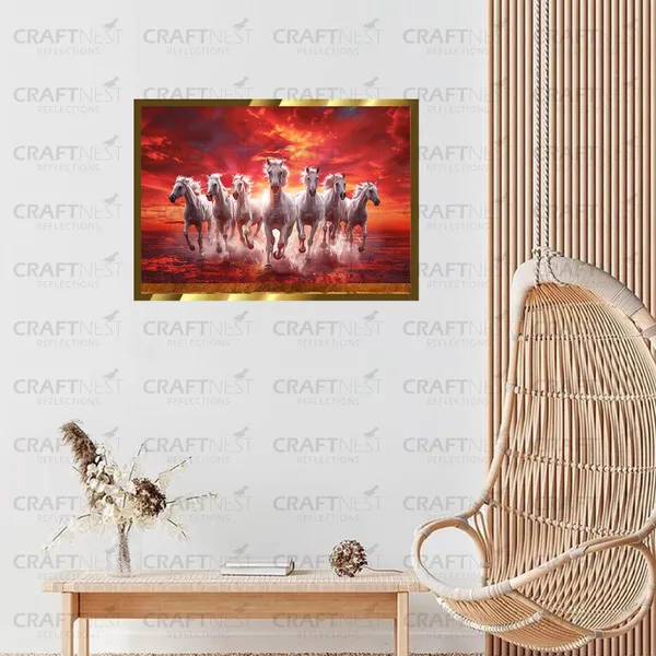 Craftnest_Reflections_Seven_Horses_Vastu_Frame_Running_Horse_Engineered_Wood_Wall_Art_Frame_Suitable_For_Home_Decoration_Bed_Room_Office_Wall_Decor_No_Front_Mirror