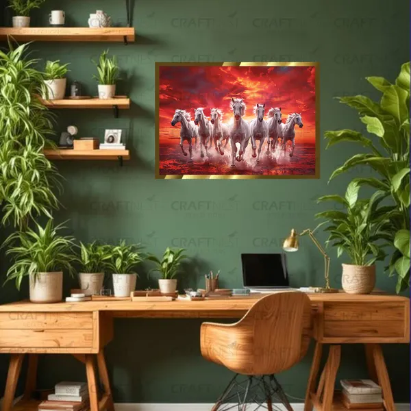 Craftnest_Reflections_Seven_Horses_Vastu_Frame_Running_Horse_Engineered_Wood_Wall_Art_Frame_Suitable_For_Home_Decoration_Bed_Room_Office_Wall_Decor_No_Front_Mirror