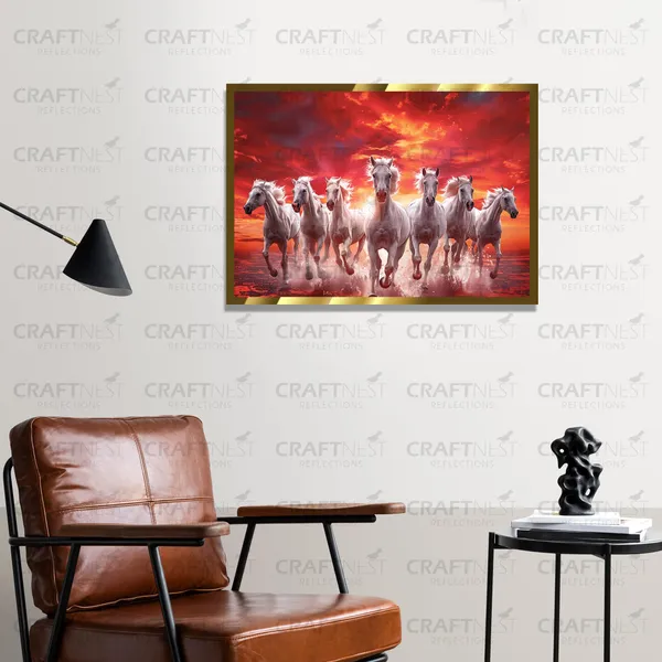 Craftnest_Reflections_Seven_Horses_Vastu_Frame_Running_Horse_Engineered_Wood_Wall_Art_Frame_Suitable_For_Home_Decoration_Bed_Room_Office_Wall_Decor_No_Front_Mirror
