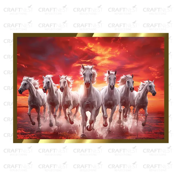 Craftnest_Reflections_Seven_Horses_Vastu_Frame_Running_Horse_Engineered_Wood_Wall_Art_Frame_Suitable_For_Home_Decoration_Bed_Room_Office_Wall_Decor_No_Front_Mirror