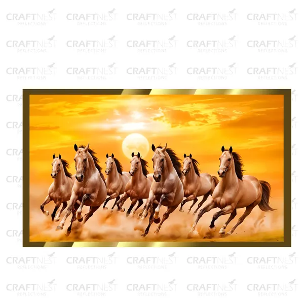 Craftnest_Reflections_Seven_Horses_Vastu_Frame_Running_Horse_Engineered_Wood_Wall_Art_Frame_Suitable_For_Home_Decoration_Bed_Room_Office_Wall_Decor_No_Front_Mirror