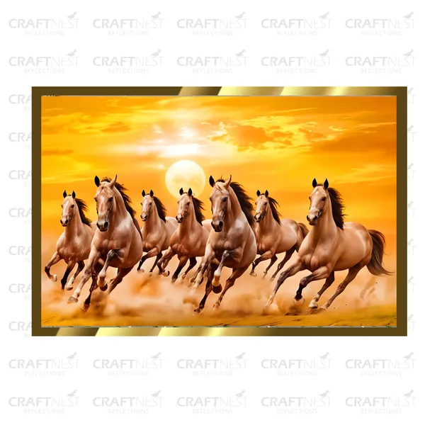 Craftnest_Reflections_Seven_Horses_Vastu_Frame_Running_Horse_Engineered_Wood_Wall_Art_Frame_Suitable_For_Home_Decoration_Bed_Room_Office_Wall_Decor_No_Front_Mirror