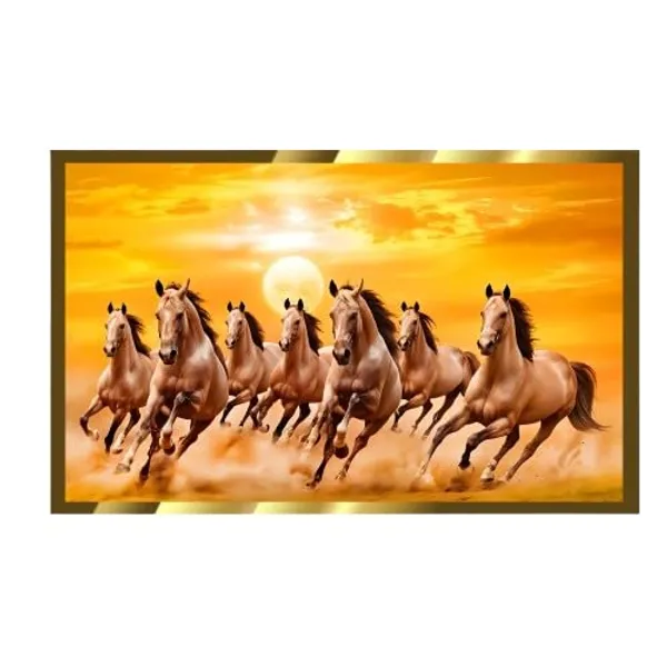 Craftnest_Reflections_Running_Horses_Wall_Art_For_Vastu_Home_Living_Room_Ready_To_Hang_Symbolising_Power_Success_And_Energy_Seven_Lucky_Running_Horses_Art_Design