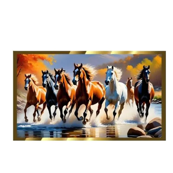 Craftnest_Reflections_Seven_Horses_Vastu_Frame_Running_Horse_Engineered_Wood_Wall_Art_Frame_Suitable_For_Home_Decoration_Bed_Room_Office_Wall_Decor_No_Front_Mirror