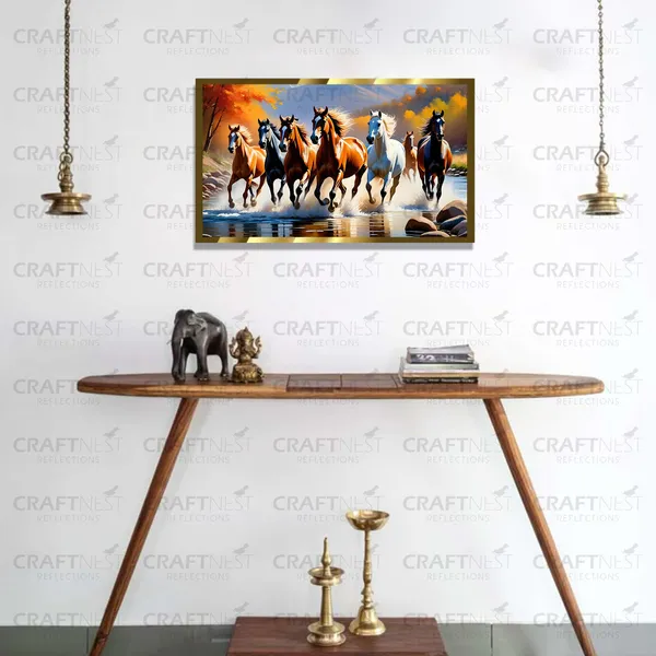Craftnest_Reflections_Seven_Horses_Vastu_Frame_Running_Horse_Engineered_Wood_Wall_Art_Frame_Suitable_For_Home_Decoration_Bed_Room_Office_Wall_Decor_No_Front_Mirror