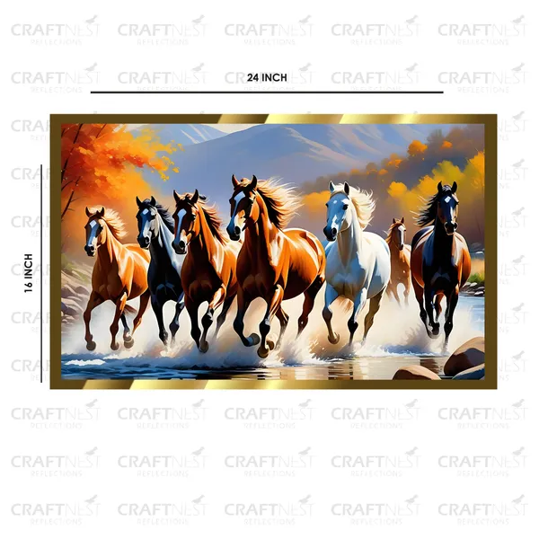 Craftnest_Reflections_Seven_Horses_Vastu_Frame_Running_Horse_Engineered_Wood_Wall_Art_Frame_Suitable_For_Home_Decoration_Bed_Room_Office_Wall_Decor_No_Front_Mirror