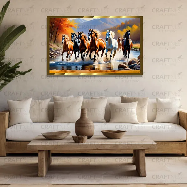 Craftnest_Reflections_Seven_Horses_Vastu_Frame_Running_Horse_Engineered_Wood_Wall_Art_Frame_Suitable_For_Home_Decoration_Bed_Room_Office_Wall_Decor_No_Front_Mirror