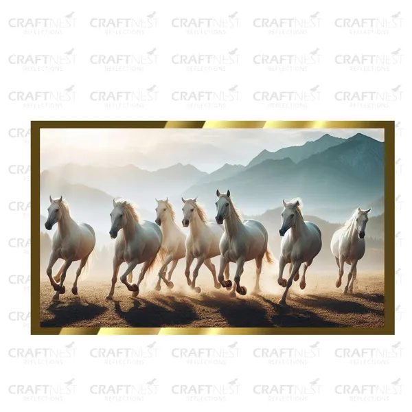 Craftnest_Reflections_Seven_Horses_Vastu_Frame_Running_Horse_Engineered_Wood_Wall_Art_Frame_Suitable_For_Home_Decoration_Bed_Room_Office_Wall_Decor_No_Front_Mirror