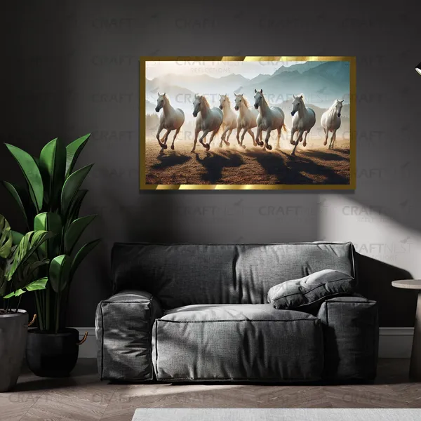 Craftnest_Reflections_Seven_Horses_Vastu_Frame_Running_Horse_Engineered_Wood_Wall_Art_Frame_Suitable_For_Home_Decoration_Bed_Room_Office_Wall_Decor_No_Front_Mirror