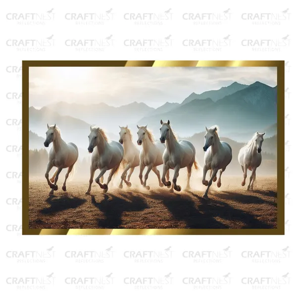 Craftnest_Reflections_Seven_Horses_Vastu_Frame_Running_Horse_Engineered_Wood_Wall_Art_Frame_Suitable_For_Home_Decoration_Bed_Room_Office_Wall_Decor_No_Front_Mirror
