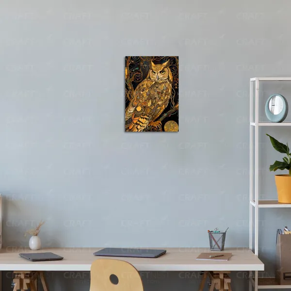 Craftnest_Reflections_Mystic_Owl_30X20_Cm_Printed_Wall_Art_Symbol_Of_Wisdom_And_Enchantment_For_Elegant_Decor_For_Home_&_Office_Decor_-_Engineered_Wood_Base_With_Golden_Frame