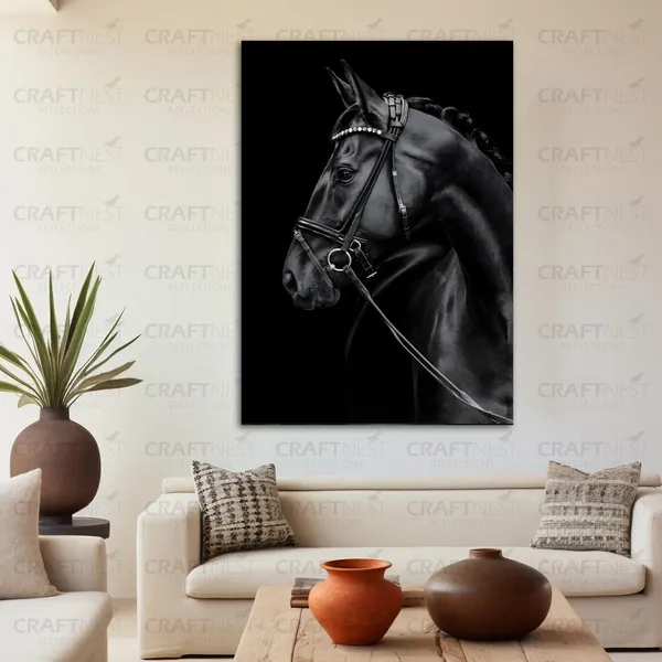 Craftnest_Reflections_Moonlit_Floral_Night_Wall_Art,_60X50_Cm_Elegant_Botanical_Canvas_Printed_For_Living_Room,_Bedroom,_Office_-_Engineered_Wood_Base_With_Golden_Frame
