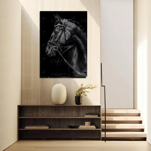 Craftnest_Reflections_Moonlit_Floral_Night_Wall_Art,_60X50_Cm_Elegant_Botanical_Canvas_Printed_For_Living_Room,_Bedroom,_Office_-_Engineered_Wood_Base_With_Golden_Frame
