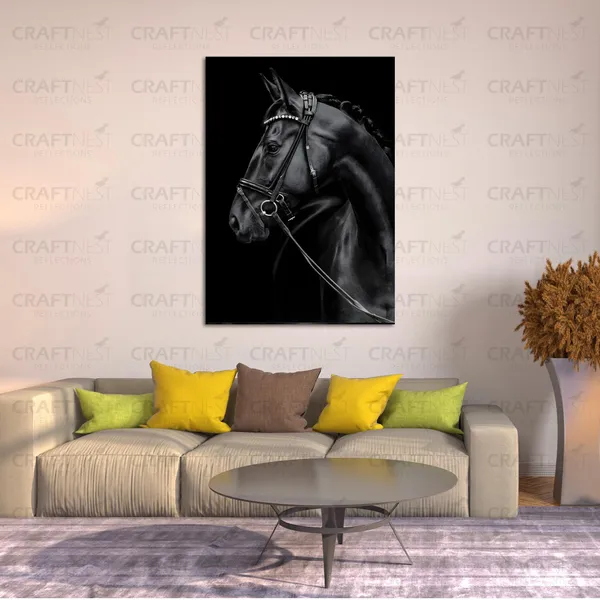 Craftnest_Reflections_Moonlit_Floral_Night_Wall_Art,_60X50_Cm_Elegant_Botanical_Canvas_Printed_For_Living_Room,_Bedroom,_Office_-_Engineered_Wood_Base_With_Golden_Frame