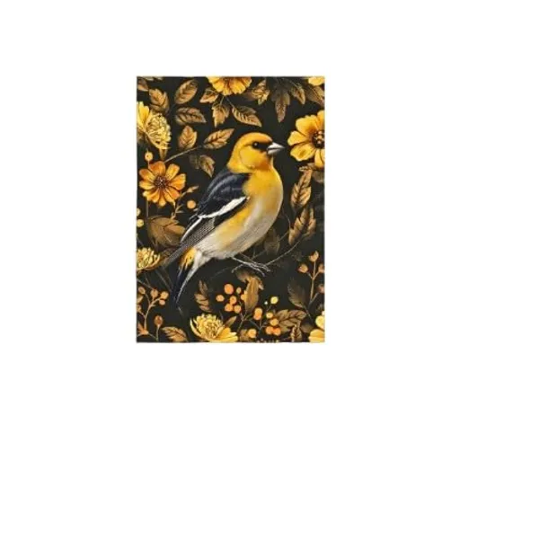 Craftnest_Reflections_Elegant_Yellow_Finch_42X30_Cm_Printed_Wall_Art_Nature-Inspired_Decor_For_Living_Room,_Bedroom_&_Office_-_Engineered_Wood_Base_With_Golden_Frame