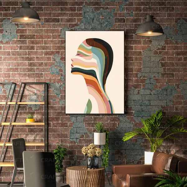 Craftnest_Reflections_Harmony_In_Layers_Abstract_Face_Wall_Art_Canvas_Printed,_Engineered_Wood,_Easy_To_Hand_For_Offices,_Bedroom,_Living_Room
