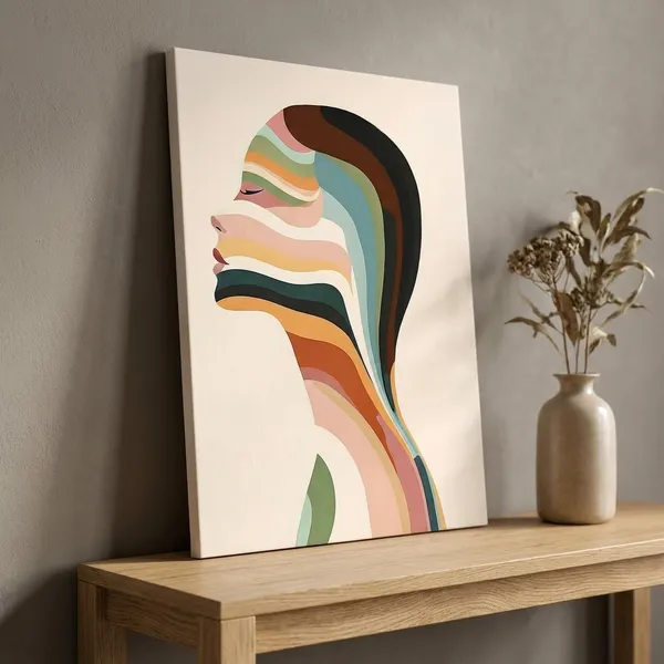 Craftnest_Reflections_Harmony_In_Layers_Abstract_Face_Wall_Art_Canvas_Printed,_Engineered_Wood,_Easy_To_Hand_For_Offices,_Bedroom,_Living_Room