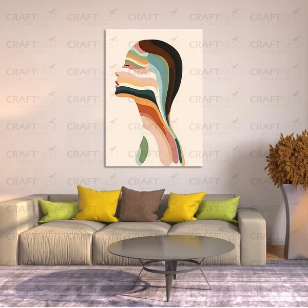 Craftnest_Reflections_Modern_Botanical_Geometry_Wall_Art_Nature_Harmony_In_Abstract_Form_Engineered_Wood_With_Hook_Easy_To_Hang
