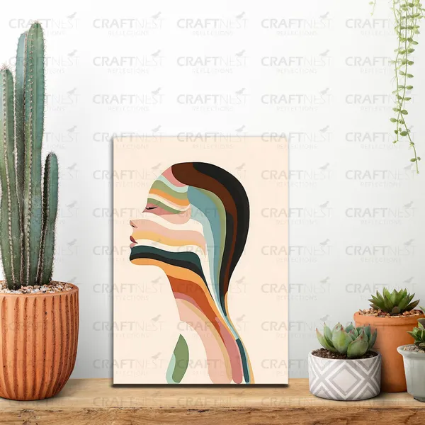 Craftnest_Reflections_Modern_Botanical_Geometry_Wall_Art_Nature_Harmony_In_Abstract_Form_Engineered_Wood_With_Hook_Easy_To_Hang