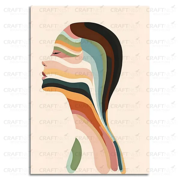 Craftnest_Reflections_Modern_Botanical_Geometry_Wall_Art_Nature_Harmony_In_Abstract_Form_Engineered_Wood_With_Hook_Easy_To_Hang