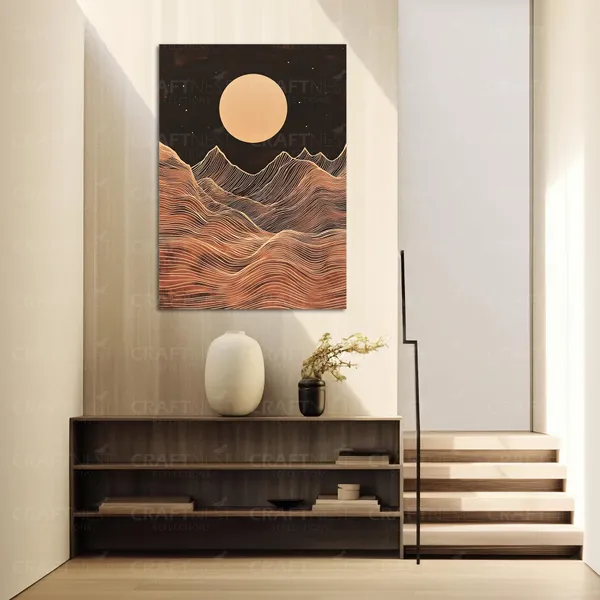 Craftnest_Reflections_Modern_Botanical_Geometry_60X50_Cm_Canvas_Printed_Minimalist_Wall_Art_For_Contemporary_Spaces_Engineered_Wood_With_Hook,_Easy_To_Hang