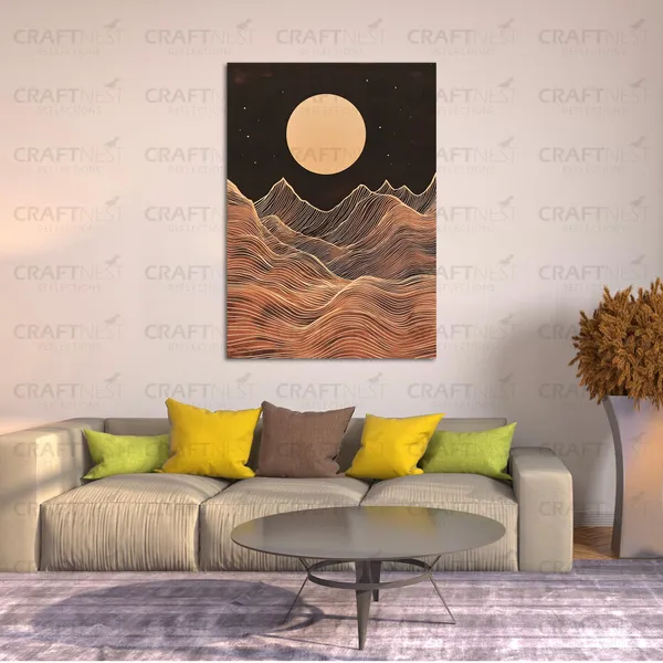 Craftnest_Reflections_Modern_Botanical_Geometry_60X50_Cm_Canvas_Printed_Minimalist_Wall_Art_For_Contemporary_Spaces_Engineered_Wood_With_Hook,_Easy_To_Hang