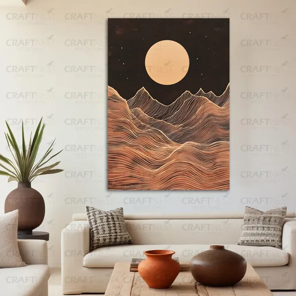 Craftnest_Reflections_Modern_Botanical_Geometry_60X50_Cm_Canvas_Printed_Minimalist_Wall_Art_For_Contemporary_Spaces_Engineered_Wood_With_Hook,_Easy_To_Hang