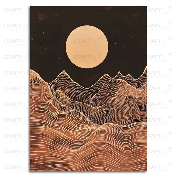 Craftnest_Reflections_Modern_Botanical_Geometry_60X50_Cm_Canvas_Printed_Minimalist_Wall_Art_For_Contemporary_Spaces_Engineered_Wood_With_Hook,_Easy_To_Hang