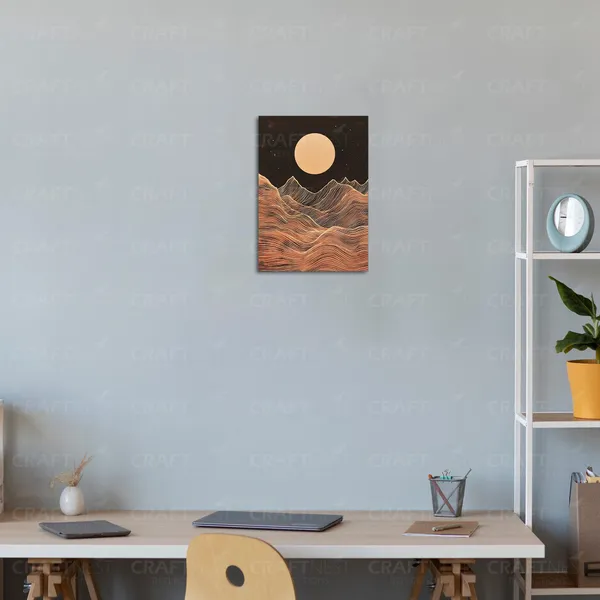 Craftnest_Reflections_Modern_Botanical_Geometry_30X20_Cm_Canvas_Printed_Minimalist_Wall_Art_For_Contemporary_Spaces_Engineered_Wood_With_Hook,_Easy_To_Hang