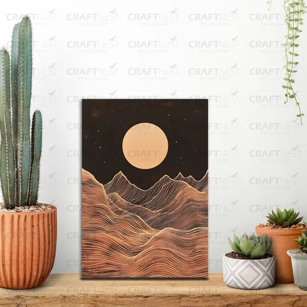 Craftnest_Reflections_Modern_Botanical_Geometry_30X20_Cm_Canvas_Printed_Minimalist_Wall_Art_For_Contemporary_Spaces_Engineered_Wood_With_Hook,_Easy_To_Hang