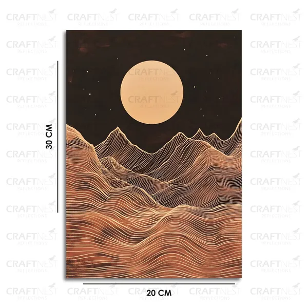 Craftnest_Reflections_Modern_Botanical_Geometry_30X20_Cm_Canvas_Printed_Minimalist_Wall_Art_For_Contemporary_Spaces_Engineered_Wood_With_Hook,_Easy_To_Hang