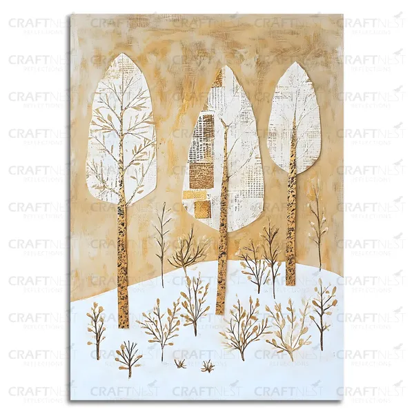 Craftnest_Reflections_Golden_Forest_Elegance_42X30_Cm_Minimalist_Tree_Canvas_Wall_Art_|_Modern_Nature_Canvas_Printed_For_Living_Room,_Bedroom_&_Office_Decor
