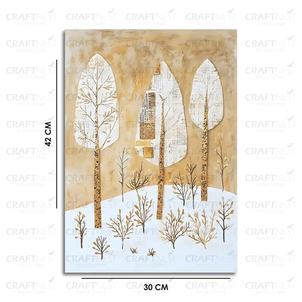 Craftnest_Reflections_Golden_Forest_Elegance_42X30_Cm_Minimalist_Tree_Canvas_Wall_Art_|_Modern_Nature_Canvas_Printed_For_Living_Room,_Bedroom_&_Office_Decor