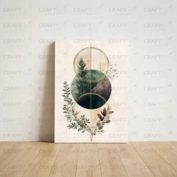 Craftnest_Reflections_Geometric_Nature_Harmony_Modern_Botanical_Canvas_Wall_Art_|_Minimalist_Abstract_Design_For_Living_Room,_Bedroom_&_Office_Decor
