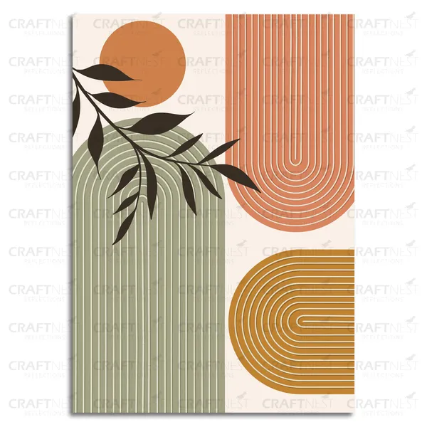 Craftnest_Reflections_Geometric_Abstract_60X50_Cm_Wall_Art_Earthy_Modern_Minimalist_Decor_Canvas_Printed_With_Engineered_Wood,_Easy_To_Hand_For_Offices,_Bedroom,_Living_Room
