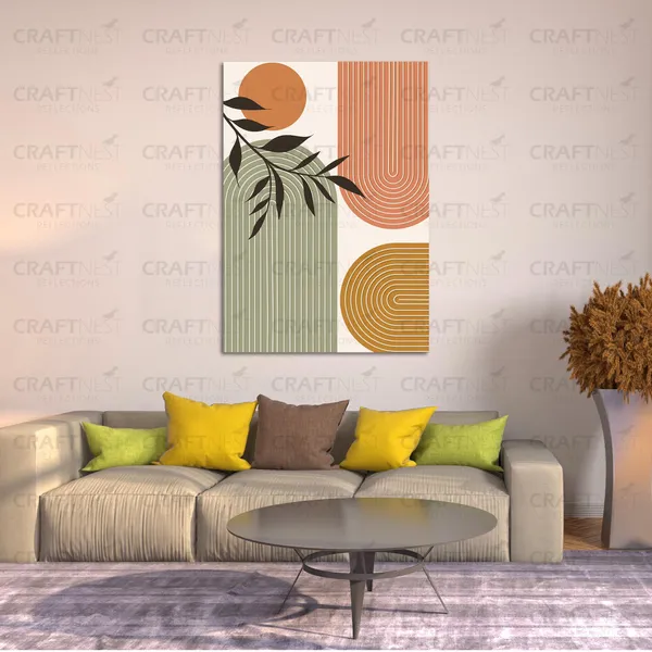 Craftnest_Reflections_Geometric_Abstract_60X50_Cm_Wall_Art_Earthy_Modern_Minimalist_Decor_Canvas_Printed_With_Engineered_Wood,_Easy_To_Hand_For_Offices,_Bedroom,_Living_Room