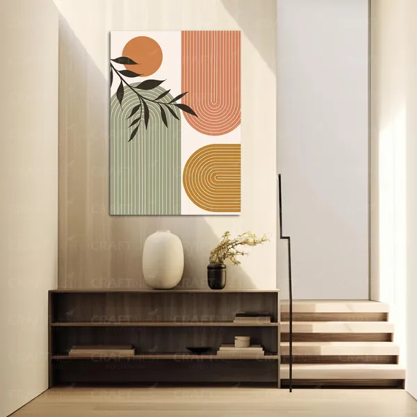Craftnest_Reflections_Geometric_Abstract_60X50_Cm_Wall_Art_Earthy_Modern_Minimalist_Decor_Canvas_Printed_With_Engineered_Wood,_Easy_To_Hand_For_Offices,_Bedroom,_Living_Room