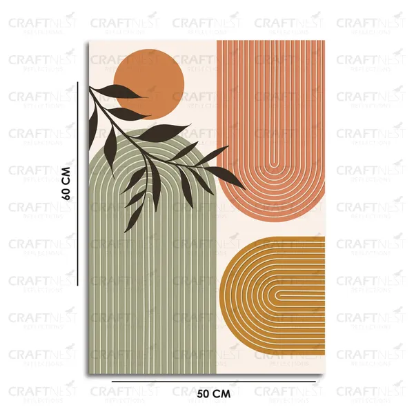 Craftnest_Reflections_Geometric_Abstract_60X50_Cm_Wall_Art_Earthy_Modern_Minimalist_Decor_Canvas_Printed_With_Engineered_Wood,_Easy_To_Hand_For_Offices,_Bedroom,_Living_Room