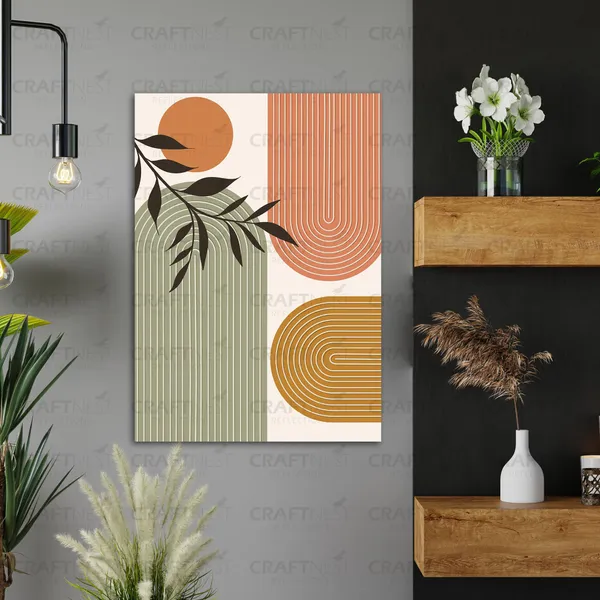 Craftnest_Reflections_Geometric_Abstract_42X30_Cm_Wall_Art_Earthy_Modern_Minimalist_Decor_Canvas_Printed_With_Engineered_Wood,_Easy_To_Hand_For_Offices,_Bedroom,_Living_Room
