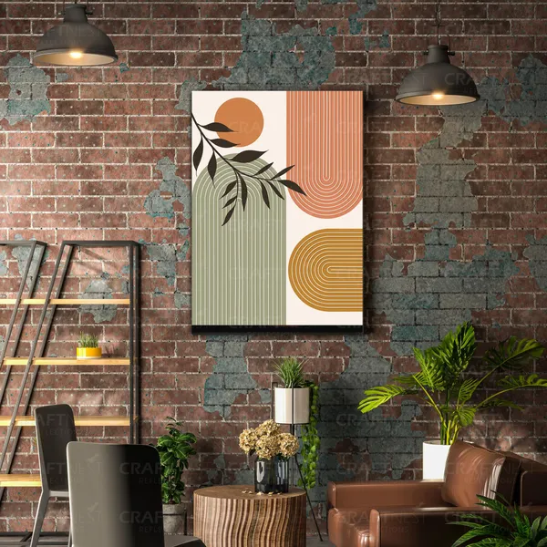 Craftnest_Reflections_Geometric_Abstract_42X30_Cm_Wall_Art_Earthy_Modern_Minimalist_Decor_Canvas_Printed_With_Engineered_Wood,_Easy_To_Hand_For_Offices,_Bedroom,_Living_Room