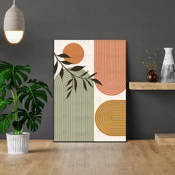 Craftnest_Reflections_Geometric_Abstract_42X30_Cm_Wall_Art_Earthy_Modern_Minimalist_Decor_Canvas_Printed_With_Engineered_Wood,_Easy_To_Hand_For_Offices,_Bedroom,_Living_Room