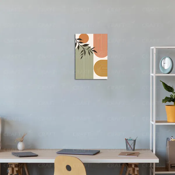 Craftnest_Reflections_Geometric_Abstract_30X20_Cm_Wall_Art_Earthy_Modern_Minimalist_Decor_Canvas_Printed_With_Engineered_Wood,_Easy_To_Hand_For_Offices,_Bedroom,_Living_Room