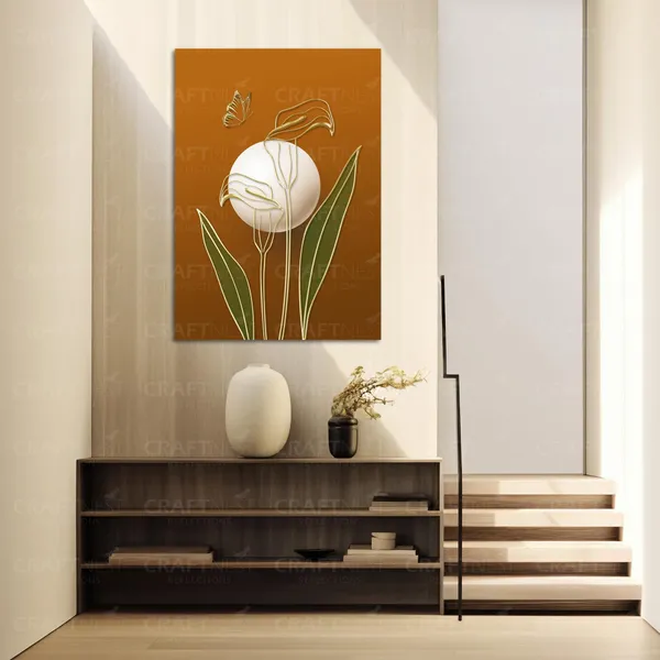 Craftnest_Reflections_Southwestern_Desert_Landscape_60X50_Cm_Wall_Art_Minimalist_Sunburst_&_Cactus_Design,_Engineered_Wood,_Easy_To_Hand_For_Offices,_Bedroom,_Living_Room