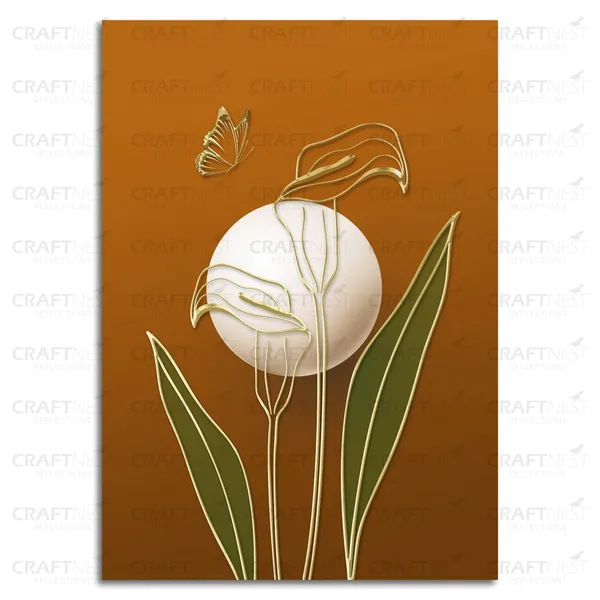 Craftnest_Reflections_Southwestern_Desert_Landscape_60X50_Cm_Wall_Art_Minimalist_Sunburst_&_Cactus_Design,_Engineered_Wood,_Easy_To_Hand_For_Offices,_Bedroom,_Living_Room