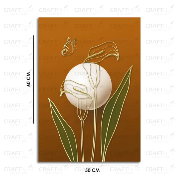 Craftnest_Reflections_Southwestern_Desert_Landscape_60X50_Cm_Wall_Art_Minimalist_Sunburst_&_Cactus_Design,_Engineered_Wood,_Easy_To_Hand_For_Offices,_Bedroom,_Living_Room