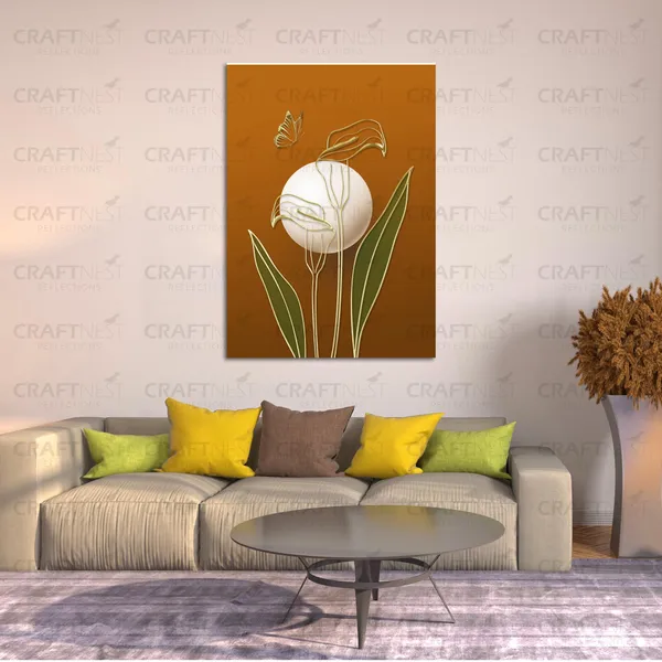 Craftnest_Reflections_Southwestern_Desert_Landscape_60X50_Cm_Wall_Art_Minimalist_Sunburst_&_Cactus_Design,_Engineered_Wood,_Easy_To_Hand_For_Offices,_Bedroom,_Living_Room