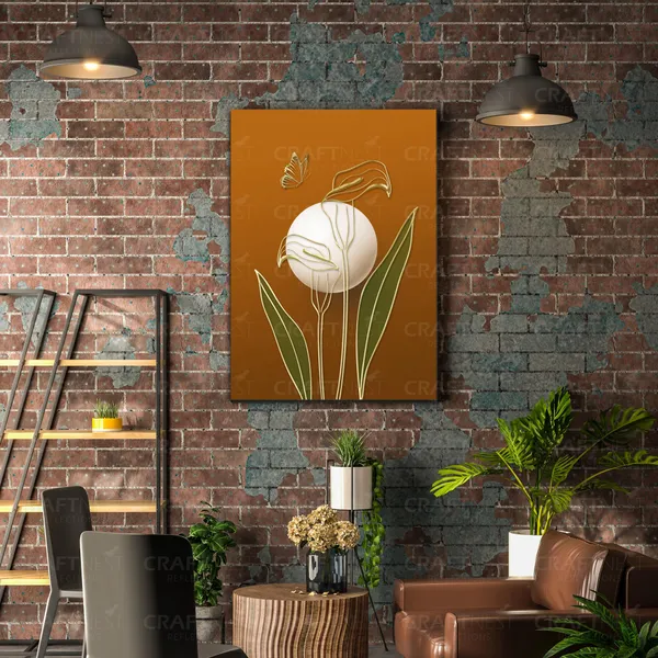 Craftnest_Reflections_Southwestern_Desert_Landscape_42X30_Cm_Wall_Art_Minimalist_Sunburst_&_Cactus_Design,_Engineered_Wood,_Easy_To_Hand_For_Offices,_Bedroom,_Living_Room