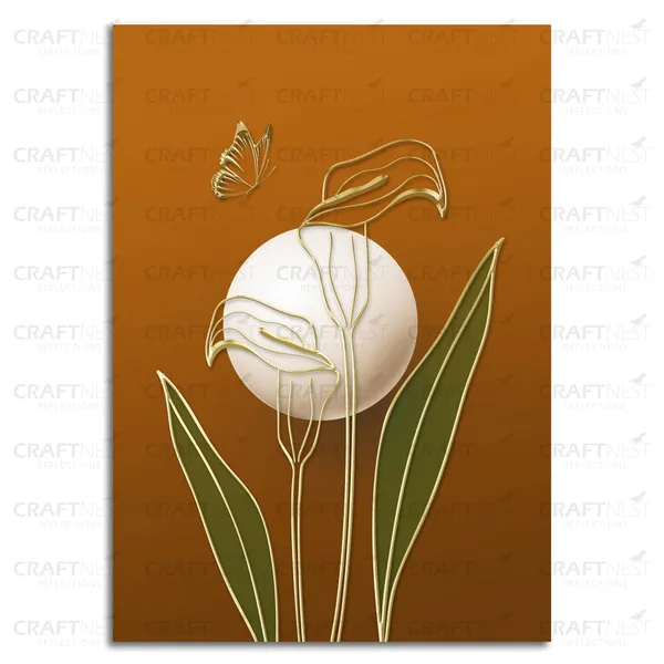 Craftnest_Reflections_Southwestern_Desert_Landscape_42X30_Cm_Wall_Art_Minimalist_Sunburst_&_Cactus_Design,_Engineered_Wood,_Easy_To_Hand_For_Offices,_Bedroom,_Living_Room